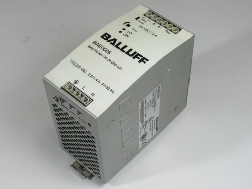 Balluff BAE PS-XA-1W-24-050-003 BAE006 Power Supply 24VDC 5A 120W USED