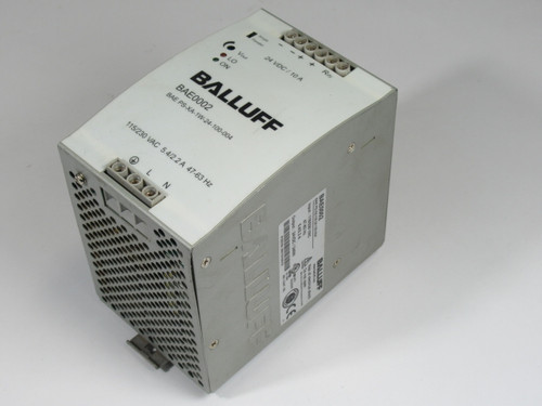 Balluff BAE PS-XA-1W-24-100-004 BAE0002 Power Supply 24VDC 10A 240W USED