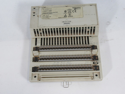 Schneider 170ADM35010 I/O Base w/1701NT11000 *Cracks/Damage to Case* ! AS IS !