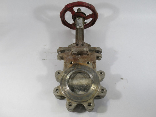 Flow Control CA03 Knife Gate Valve Size 4" 8 Bolt Pattern USED