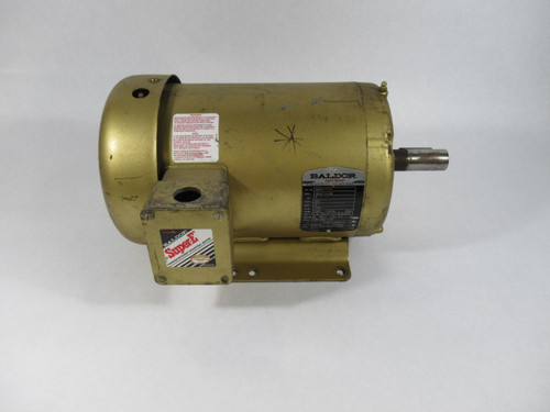 Baldor 3HP 1760RPM 575V 182T TEFC 3PH 3.1A 60HZ USED