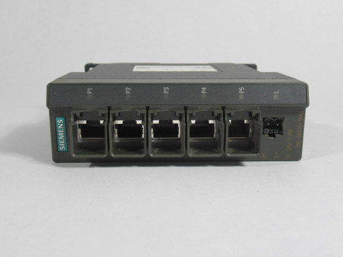 Siemens 6GK5005-0BA00-1AA3 5 Port Industrial Ethernet Switch 24VDC .10A USED