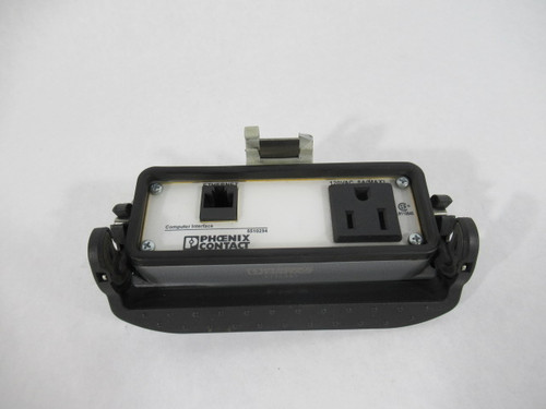 Phoenix Contact 5500521 Heavy Duty Ethernet Connector *Broken Lid Clip* USED