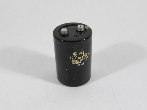 Hitachi FX2 Capacitor 1200mfd 500VDC 550 Surge VDC USED