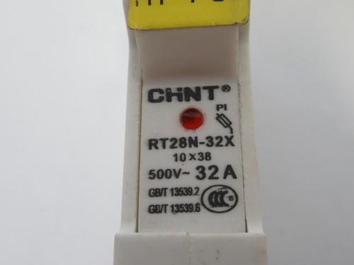 CHINT RT28N-32X Fuse Holder w/Red Indicator 32A 500VAC 1P USED