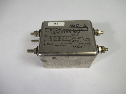 TDK ZAC2205-00U Noise Filter 250VAC 5A 50/60Hz USED