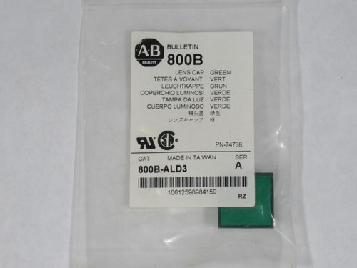 Allen-Bradley 800B-ALD3 Lens Cap Green Series A ! NWB !