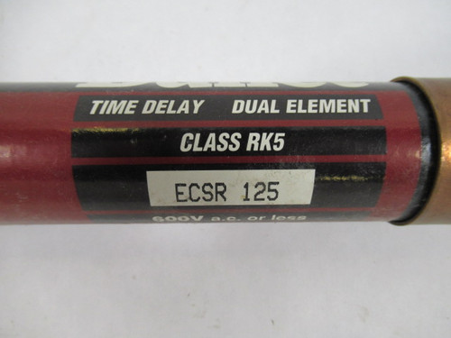 Bullet ECSR-125 Time Delay Dual Element Fuse 125A 600VAC USED