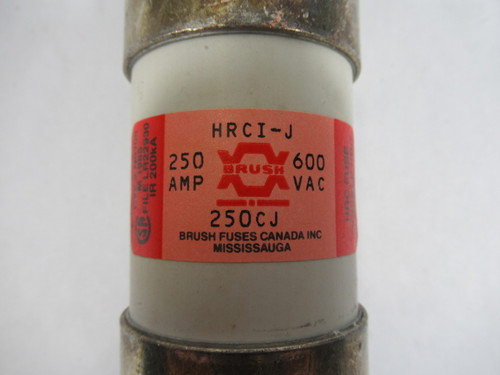 Brush 250CJ Fusible HPC HRC Fuse 250A 600VAC SHELF WEAR/DMG BOX NEW
