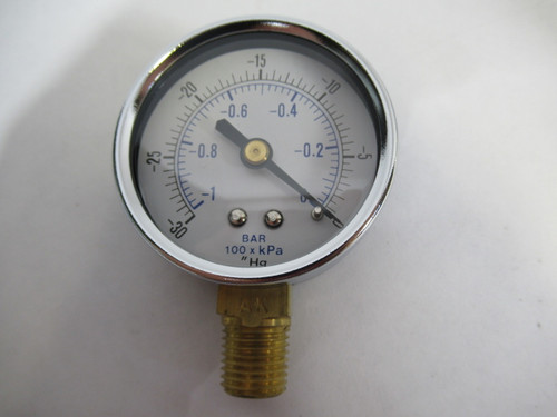 Generic 102D-204D Dry Air Pressure Gauge 30-0inHG -1-0kPa/BAR 2" 1/4"NPT ! NEW !