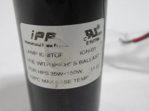 International Power Products IGN-01 Capacitor for HPS 3W~150W USED