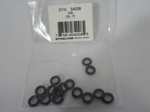 Dynaline 54008 Buna-N Rubber O-Ring 3/16"ID 5/16"OD 15-Pack ! NWB !