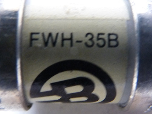 Bussmann FWH-35B Fast Acting Dual Element Fuse 35A 500Vac USED