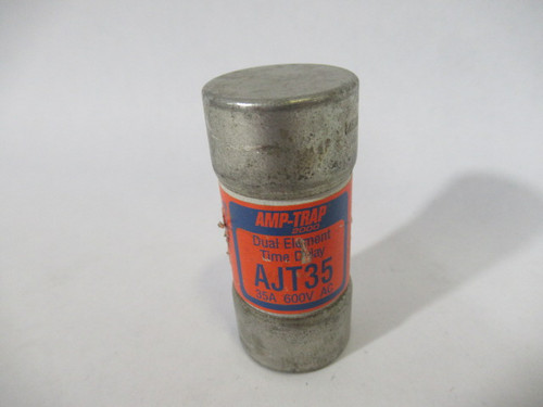 Amp-Trap AJT35 Dual Element Time Delay Fuse 35A 600VAC USED