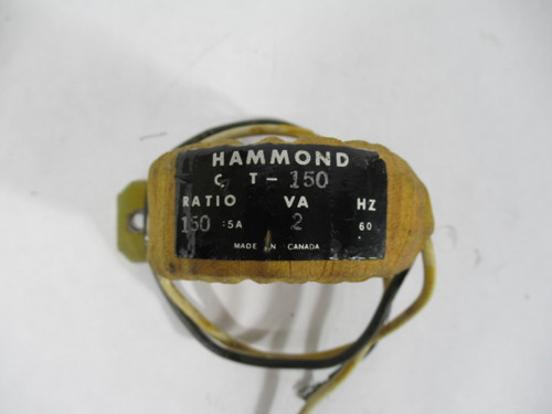 Hammond CT150 Current Transformer 2VA 60Hz 150:5A Ratio USED
