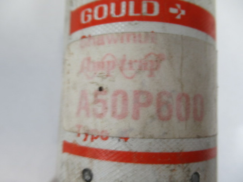 Gould Shawmut A50P600 Type 4 Bolt On Fuse 500VAC 600A USED