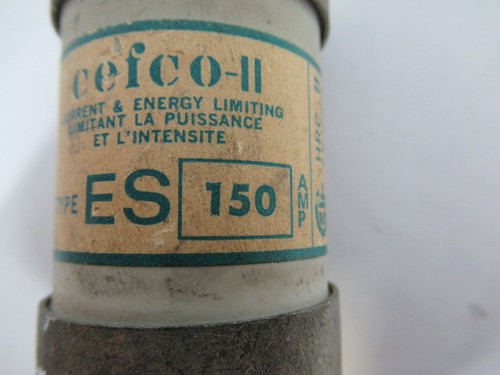 Cefco ES150 Current & Energy Limiting Bolt On Fuse 150Amp 600V USED