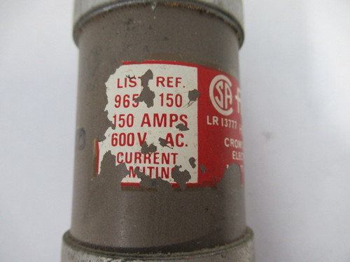 Aeroflex 965-150 Bolt On Fuse 150Amp 600V USED