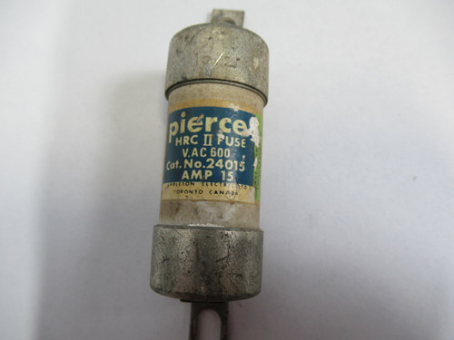 Pierce 24015 HRC II Bolt On Fuse 15Amp 600V USED