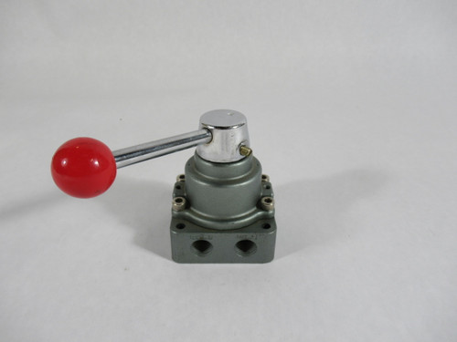 SMC NVH201 Pneumatic Hand Valve Max Pressure 150PSI 3Pos 2-Way USED