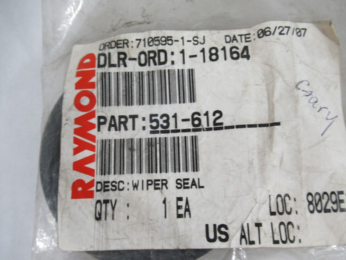 Raymond 531-612 Wiper Seal for Forklift ! NWB !