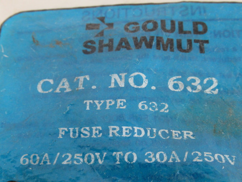Gould Shawmut 632 Single Fuse Reducer 60A/250 To 30A/250V PARTIAL ! NWB !