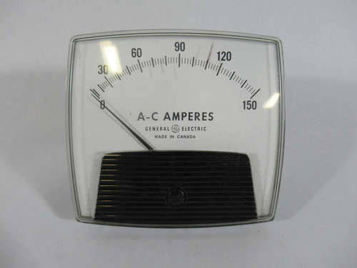 General Electric L553-LSPZ Panel Meter 0-150 A-C Amperes USED