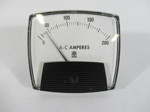 General Electric L553-LSRL Panel Meter 0-200 A-C Amperes USED