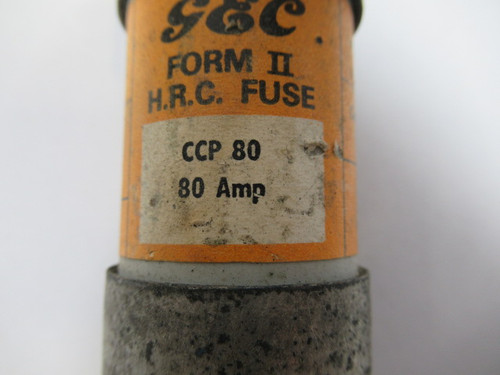 GEC CCP80 Form II HRC Fuse 80Amp 660V USED