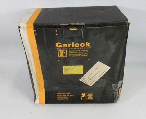Garlock 1333-G-SQ-MBV/9900 Graphite Compression Packing 6.125x7.375" 1lb ! NEW !