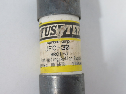 Fusetek JFC30 Fast Acting Fuse 30A 600VAC USED