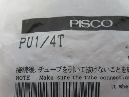 Pisco PU1/4T Straight Tube Fitting 1/4" Tube x 1/8" NPT 10-Pack ! NWB !