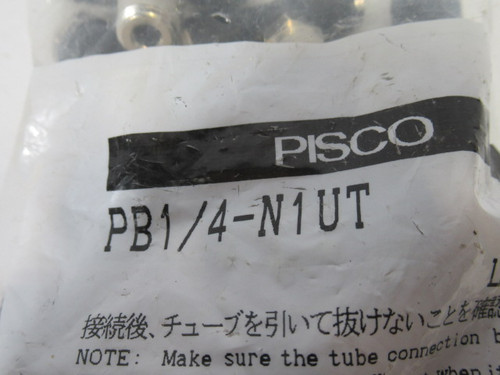 Pisco PB1/4-N1UT Tee Push to Connect Fitting 1/4" Tube x 1/8" NPT 10-Pk ! NWB !