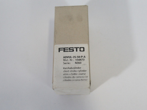 Festo 156873 Compact Pneumatic Cylinder 25mm Bore 50mm Stroke ! NEW !