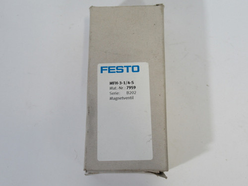 Festo 7059 MFH-3-1/4-S Air Solenoid Valve G1/4" -0.95-10 bar 800l/min ! NEW !