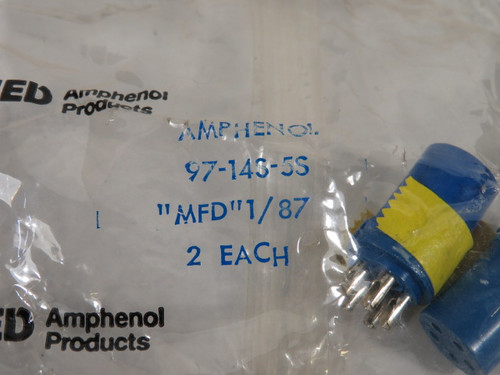 Amphenol 97-14S-5S Socket Insert For Connector 2-Pk ! NWB !