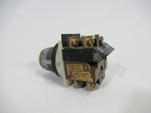 Square D 9001-KS44BH2 Selector Switch Body Only 2 Position Manual 600V USED