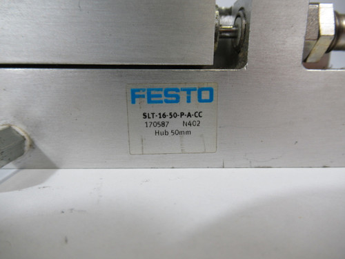 Festo 170587 SLT-16-50-P-A-CC Slide Cylinder 16mm Bore 50mm Stroke USED