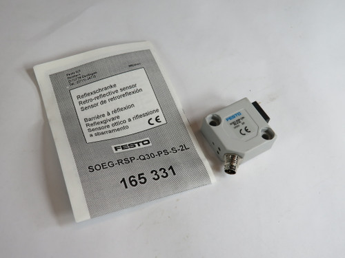 Festo 165331 SOEG-RSP-Q30-PS-S-2L Reflective Sensor Open Bag  NWB