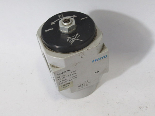 Festo 170691 HEL-D-MIDI Soft Start Valve 3-16 bar 45-230 psi USED