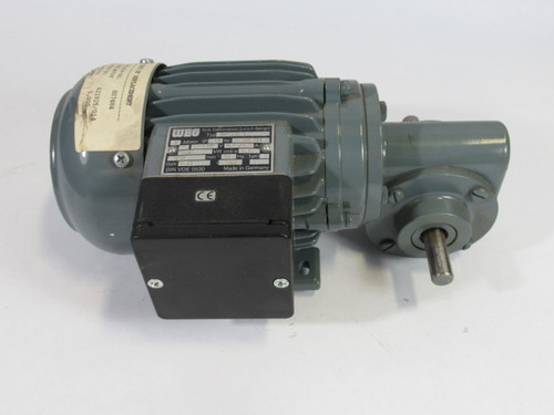 Weg 0.12kW 2750RPM 230/400V TEFC 0.75/0.43A 50Hz C/W Gear Reducer 24:1 USED