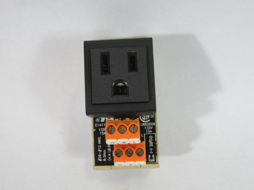 Weidmuller 991548 Black Outlet Module 15A 125V 3W 2P USED