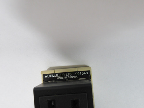 Weidmuller 991548 Black Outlet Module 15A 125V 3W 2P USED