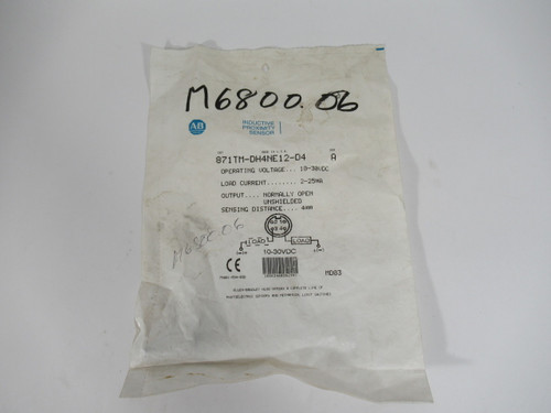 Allen-Bradley 871TM-DH4NE12-D4 Inductive Proximity Sensor Ser A 10-30VDC ! NWB !