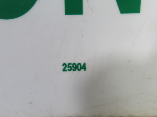 Brady 25904 Green/White Rectangular Eye Wash Sign 14"Wx10"H USED