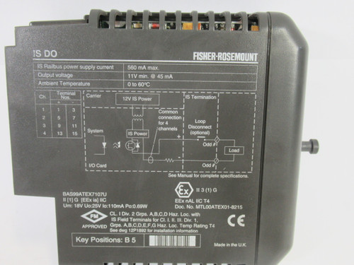 Fisher Rosemount KJ3101X1-BA1 DELTAV Safe Discrete Output Module USED