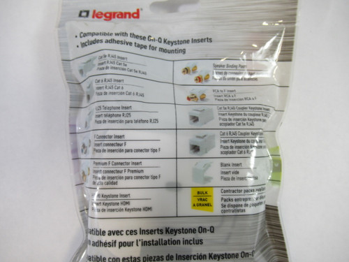 Legrand F9048-WH-V1 2-Port Surface Box White On-Q Professional Grade ! NEW !
