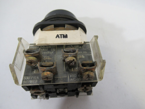 Allen-Bradley 800H-JR91KB7B Series F Selector Switch 2N/O 2N/C 3-Pos USED