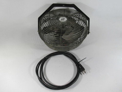 TPI Corporation U12-TE Mountable Industrial Fan MISSING PULL CHAIN USED