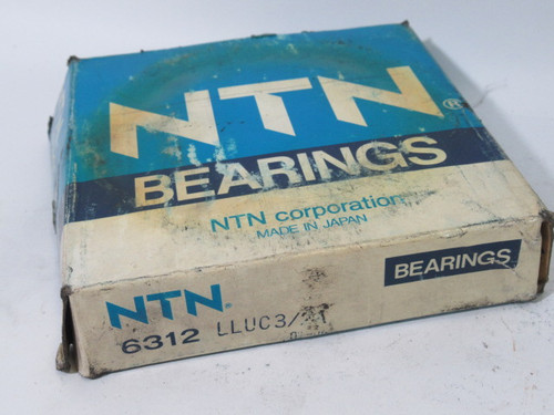 NTN 6312-LLUC3/2A Deep Groove Ball Bearing 130mmOD 60mmID 31mmW ! NEW !